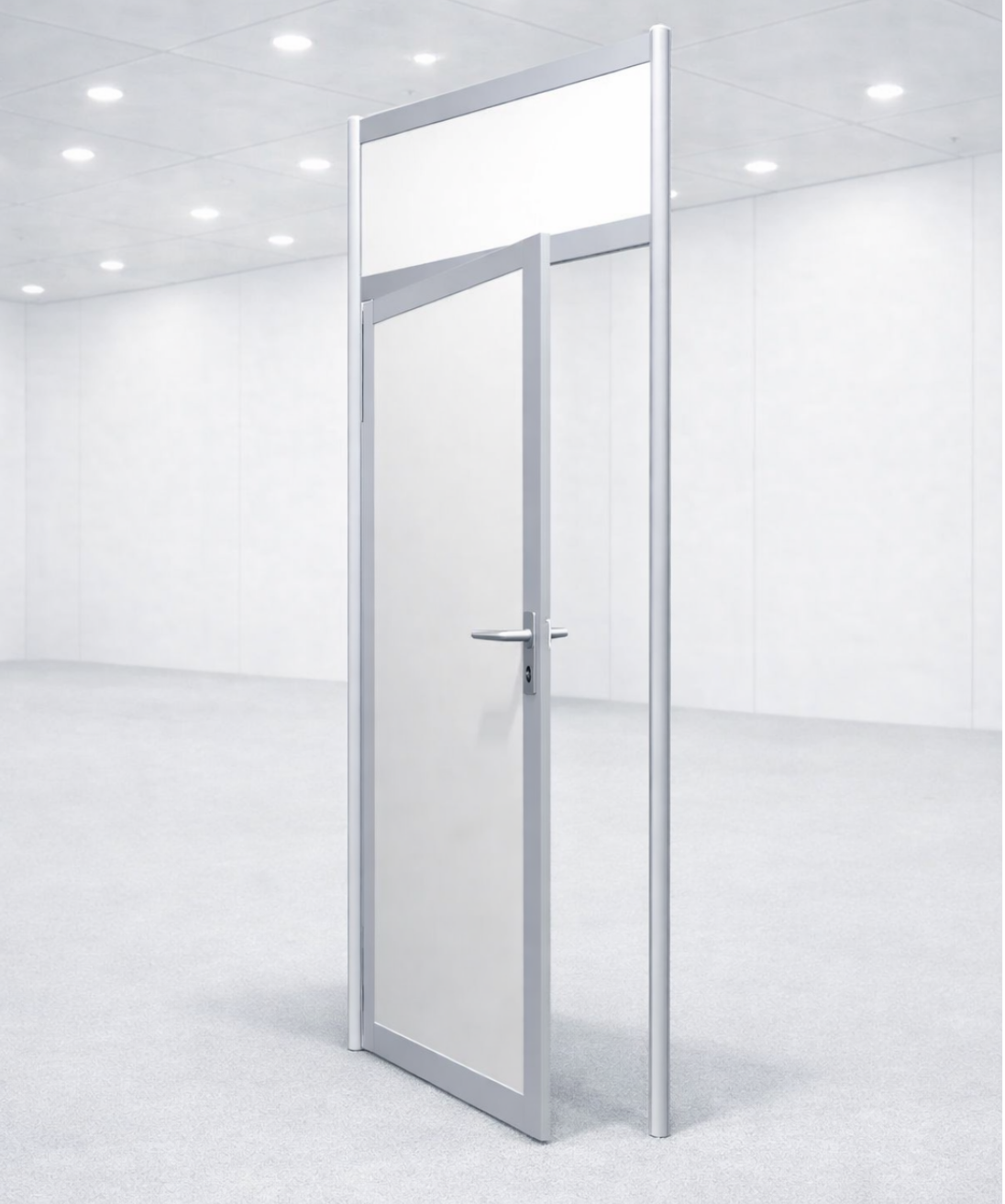 Section de porte verrouillable avec 1 clé