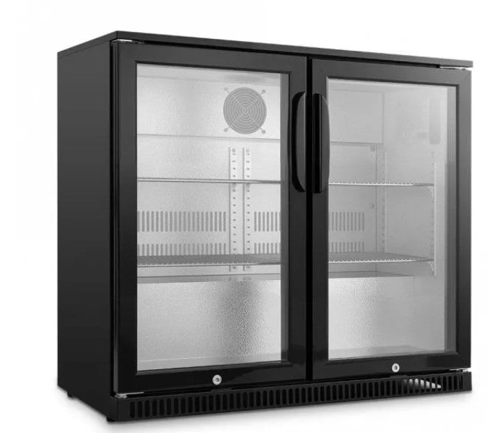 Undercounter Double Door Glass Fridge